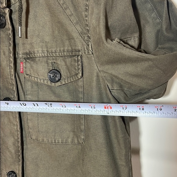 NWT Levi's® Womens Hooded Midweight Anorak Jacket Army Green, Small - Picture 8 of 8